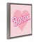 Stupell Industries Pink Heart Botox Framed Floater Canvas Wall Art